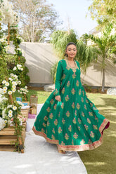 Alishba Kashif - EMERALD BLOOM - Green - Silk - 3 Piece